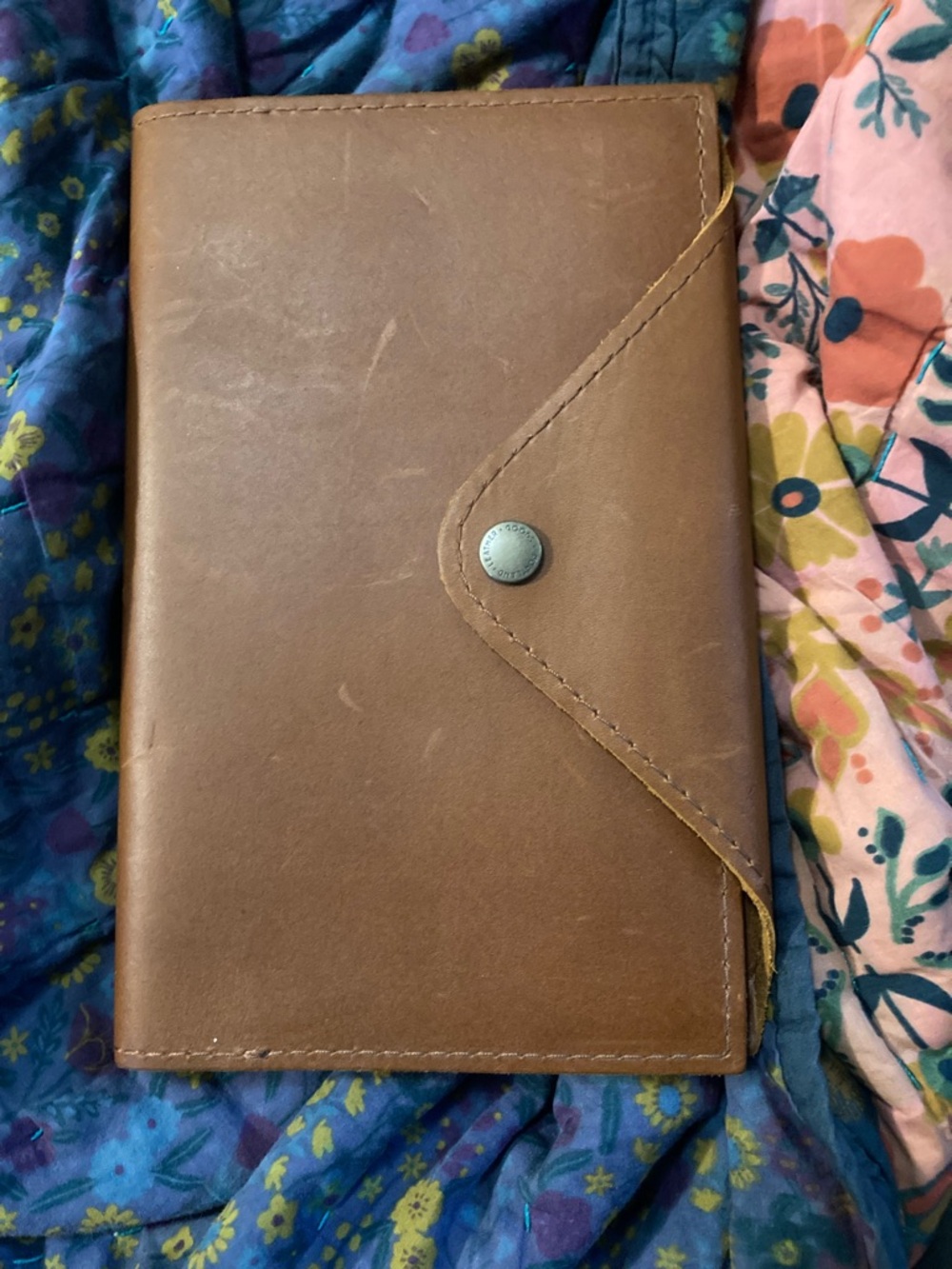 Portland Leather Brown Leather Snap Journal Notebook